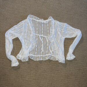 Sheer White Lace Cardigan